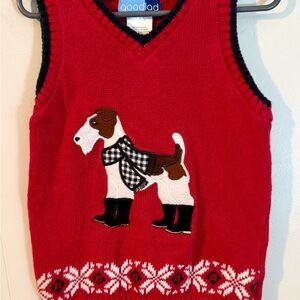 Good Lad Boys Red Dog Sweater Vest, Size 5